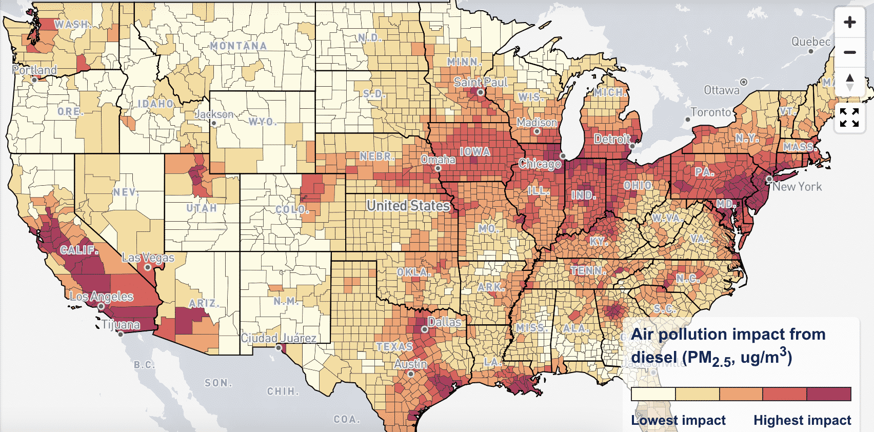 dirt diesel emissions health